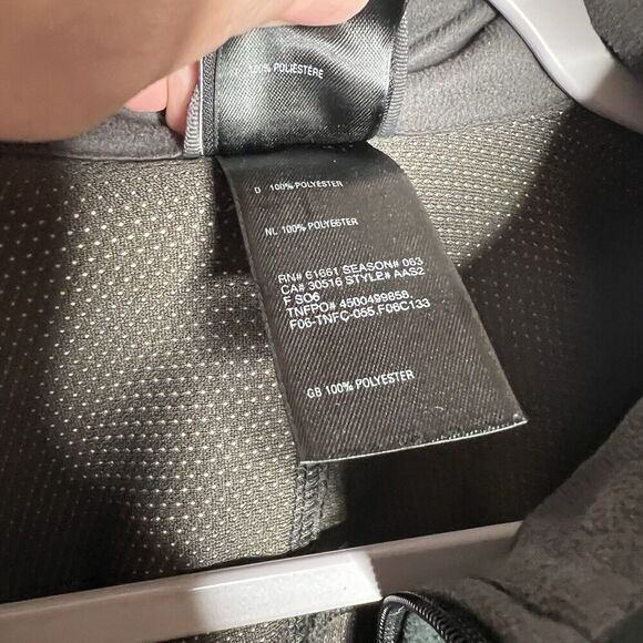 The North Face Jacket Mens Small Windwall Black Fleece Full Zip Outdoor Hiking‎ - Picture 5 of 14